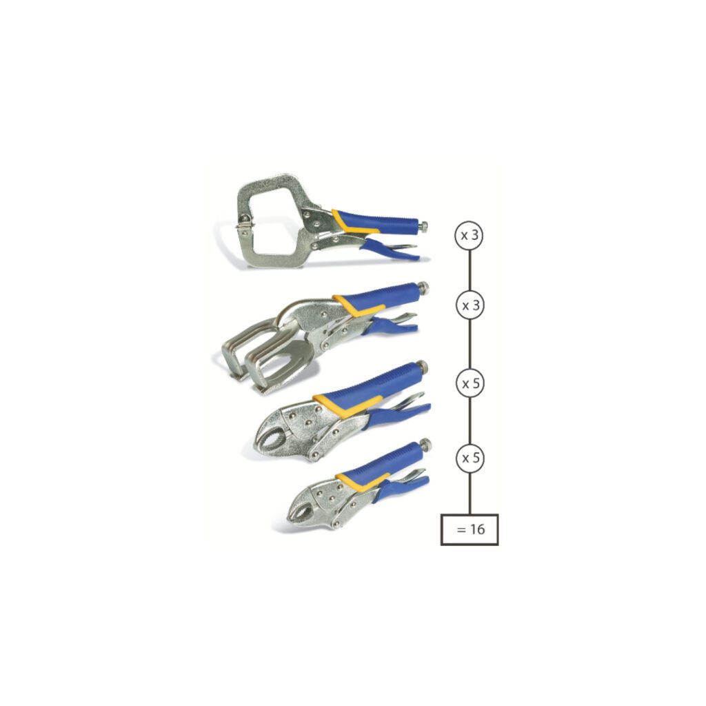 SET OF 16 CAR BODY LOCKING PLIERS Aerocure